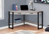 Monarch Specialties I 7505 Computer Desk, Home Office, Corner, Storage Drawers, 42"l, Work, Laptop, Metal, Laminate, Grey, Black, Contemporary, Modern - - Mounts For Less