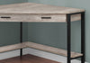 Monarch Specialties I 7506 Computer Desk, Home Office, Corner, Storage Drawers, 42"l, Work, Laptop, Metal, Laminate, Beige, Black, Contemporary, Modern - - Mounts For Less