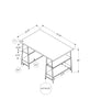 Monarch Specialties I 7527 Computer Desk, Home Office, Laptop, Storage Shelves, 48"l, Work, Metal, Laminate, White Marble Look, Black, Contemporary, Modern - - Mounts For Less