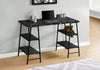 Monarch Specialties I 7528 Computer Desk, Home Office, Laptop, Storage Shelves, 48"l, Work, Metal, Laminate, Black Marble Look, Contemporary, Modern - - Mounts For Less