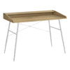 Monarch Specialties I 7534 Computer Desk, Home Office, Laptop, Storage Shelves, 48"l, Work, Metal, Laminate, Natural, White, Contemporary, Modern - - Mounts For Less
