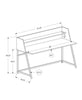 Monarch Specialties I 7543 Computer Desk, Home Office, Laptop, Storage Shelves, 48"l, Work, Metal, Laminate, Natural, White, Contemporary, Modern - - Mounts For Less