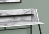 Monarch Specialties I 7549 Computer Desk, Home Office, Laptop, Storage Shelves, 48"l, Work, Metal, Laminate, White Marble Look, Black, Contemporary, Modern - - Mounts For Less