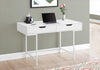 Monarch Specialties I 7554 Computer Desk, Home Office, Laptop, Storage Drawers, 48"l, Work, Metal, Laminate, White, Contemporary, Modern - - Mounts For Less
