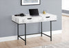 Monarch Specialties I 7558 Computer Desk, Home Office, Laptop, Storage Drawers, 48"l, Work, Metal, Laminate, White Marble Look, Black, Contemporary, Modern - - Mounts For Less