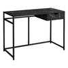 Monarch Specialties I 7572 Computer Desk, Home Office, Laptop, Storage Drawer, 42"l, Work, Metal, Laminate, Black Marble Look, Contemporary, Modern - - Mounts For Less