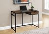 Monarch Specialties I 7574 Computer Desk, Home Office, Laptop, Storage Drawer, 42"l, Work, Metal, Laminate, Brown, Black, Contemporary, Modern - - Mounts For Less