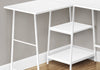 Monarch Specialties I 7596 Computer Desk, Home Office, Corner, Storage Shelves, 48"l, L Shape, Work, Laptop, Metal, Laminate, White, Contemporary, Modern - - Mounts For Less