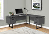 Monarch Specialties I 7615 Computer Desk, Home Office, Corner, Left, Right Set-up, Storage Drawers, 70"l, L Shape, Work, Laptop, Metal, Laminate, Grey, Black, Contemporary, Modern - - Mounts For Less