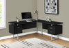 Monarch Specialties I 7619 Computer Desk, Home Office, Corner, Left, Right Set-up, Storage Drawers, 70"l, L Shape, Work, Laptop, Metal, Laminate, Black, Grey, Contemporary, Modern - - Mounts For Less