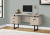 Monarch Specialties I 7629 Computer Desk, Home Office, Laptop, Left, Right Set-up, Storage Drawers, 60"l, Work, Metal, Laminate, Beige, Black, Contemporary, Modern - - Mounts For Less
