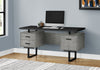 Monarch Specialties I 7632 Computer Desk, Home Office, Laptop, Left, Right Set-up, Storage Drawers, 60"l, Work, Metal, Laminate, Grey, Black, Contemporary, Modern - - Mounts For Less