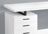 Monarch Specialties I 7646 Computer Desk, Home Office, Laptop, Left, Right Set-up, Storage Drawers, 48"l, Work, Metal, Laminate, White, Black, Contemporary, Modern - - Mounts For Less