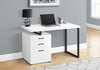 Monarch Specialties I 7646 Computer Desk, Home Office, Laptop, Left, Right Set-up, Storage Drawers, 48"l, Work, Metal, Laminate, White, Black, Contemporary, Modern - - Mounts For Less