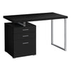 Monarch Specialties I 7649 Computer Desk, Home Office, Laptop, Left, Right Set-up, Storage Drawers, 48"l, Work, Metal, Laminate, Black, Grey, Contemporary, Modern - - Mounts For Less
