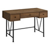 Monarch Specialties I 7670 Computer Desk, Home Office, Laptop, Storage Drawers, 48"l, Work, Metal, Laminate, Walnut, Black, Transitional - - Mounts For Less