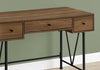 Monarch Specialties I 7670 Computer Desk, Home Office, Laptop, Storage Drawers, 48"l, Work, Metal, Laminate, Walnut, Black, Transitional - - Mounts For Less