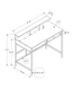Monarch Specialties I 7702 Computer Desk, Home Office, Standing, Storage Shelves, 48"l, Work, Laptop, Metal, Laminate, Brown, Black, Contemporary, Modern - - Mounts For Less
