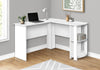 Monarch Specialties I 7723 Computer Desk, Home Office, Corner, Storage Shelves, 48"l, L Shape, Work, Laptop, Laminate, White, Contemporary, Modern - - Mounts For Less