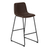 Monarch Specialties I 7753 Office Chair, Bar Height, Standing, Computer Desk, Work, Pu Leather Look, Metal, Brown, Black, Contemporary, Modern - - Mounts For Less