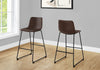 Monarch Specialties I 7753 Office Chair, Bar Height, Standing, Computer Desk, Work, Pu Leather Look, Metal, Brown, Black, Contemporary, Modern - - Mounts For Less