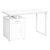 Monarch Specialties I 7760 Computer Desk, Home Office, Laptop, Left, Right Set-up, Storage Drawers, 48"l, Work, Metal, Laminate, White, Contemporary, Modern - - Mounts For Less