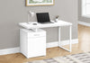 Monarch Specialties I 7760 Computer Desk, Home Office, Laptop, Left, Right Set-up, Storage Drawers, 48"l, Work, Metal, Laminate, White, Contemporary, Modern - - Mounts For Less