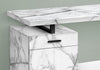 Monarch Specialties I 7762 Computer Desk, Home Office, Laptop, Left, Right Set-up, Storage Drawers, 48"l, Work, Metal, Laminate, White Marble Look, Black, Contemporary, Modern - - Mounts For Less