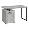 Monarch Specialties I 7763 Computer Desk, Home Office, Laptop, Left, Right Set-up, Storage Drawers, 48"l, Work, Metal, Laminate, Grey, Black, Contemporary, Modern - - Mounts For Less