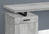 Monarch Specialties I 7763 Computer Desk, Home Office, Laptop, Left, Right Set-up, Storage Drawers, 48"l, Work, Metal, Laminate, Grey, Black, Contemporary, Modern - - Mounts For Less