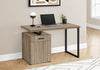 Monarch Specialties I 7764 Computer Desk, Home Office, Laptop, Left, Right Set-up, Storage Drawers, 48"l, Work, Metal, Laminate, Brown, Black, Contemporary, Modern - - Mounts For Less