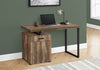 Monarch Specialties I 7765 Computer Desk, Home Office, Laptop, Left, Right Set-up, Storage Drawers, 48"l, Work, Metal, Laminate, Brown, Black, Contemporary, Modern - - Mounts For Less