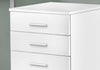 Monarch Specialties I 7780 File Cabinet, Rolling Mobile, Storage Drawers, Printer Stand, Office, Work, Laminate, White, Contemporary, Modern - - Mounts For Less