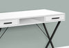 Monarch Specialties I 7790 Computer Desk, Home Office, Laptop, Left, Right Set-up, Storage Drawers, 42"l, Work, Metal, Laminate, White, Black, Contemporary, Modern - - Mounts For Less