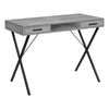 Monarch Specialties I 7792 Computer Desk, Home Office, Laptop, Left, Right Set-up, Storage Drawers, 42"l, Work, Metal, Laminate, Grey, Black, Contemporary, Modern - - Mounts For Less