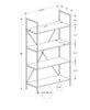Monarch Specialties I 7801 Bookshelf, Bookcase, 4 Tier, 48"h, Office, Bedroom, Metal, Laminate, White, Contemporary, Modern - - Mounts For Less