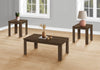 Monarch Specialties I 7862P Table Set, 3pcs Set, Coffee, End, Side, Accent, Living Room, Laminate, Walnut, Transitional - - Mounts For Less