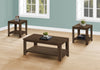 Monarch Specialties I 7882P Table Set, 3pcs Set, Coffee, End, Side, Accent, Living Room, Laminate, Walnut, Transitional - - Mounts For Less