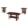 Monarch Specialties I 7923P Table Set, 3pcs Set, Coffee, End, Side, Accent, Living Room, Laminate, Brown, Transitional - - Mounts For Less