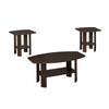 Monarch Specialties I 7924P Table Set, 3pcs Set, Coffee, End, Side, Accent, Living Room, Laminate, Brown, Transitional - - Mounts For Less