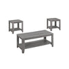 Monarch Specialties I 7991P Table Set, 3pcs Set, Coffee, End, Side, Accent, Living Room, Laminate, Grey, Transitional - - Mounts For Less