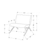 Monarch Specialties I 8136 Accent Chair, Armless, Fabric, Living Room, Bedroom, Fabric, Metal, Green, Chrome, Contemporary, Modern - - Mounts For Less