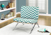 Monarch Specialties I 8136 Accent Chair, Armless, Fabric, Living Room, Bedroom, Fabric, Metal, Green, Chrome, Contemporary, Modern - - Mounts For Less