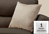 Monarch Specialties I 9254 Pillows, 18 X 18 Square, Insert Included, Decorative Throw, Accent, Sofa, Couch, Bedroom, Polyester, Hypoallergenic, Beige, Modern - - Mounts For Less