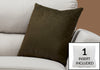 Monarch Specialties I 9262 Pillows, 18 X 18 Square, Insert Included, Decorative Throw, Accent, Sofa, Couch, Bedroom, Polyester, Hypoallergenic, Green, Modern - - Mounts For Less