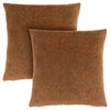 Monarch Specialties I 9269 Pillows, Set Of 2, 18 X 18 Square, Insert Included, Decorative Throw, Accent, Sofa, Couch, Bedroom, Polyester, Hypoallergenic, Brown, Modern - - Mounts For Less