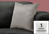 Monarch Specialties I 9272 Pillows, 18 X 18 Square, Insert Included, Decorative Throw, Accent, Sofa, Couch, Bedroom, Polyester, Hypoallergenic, Grey, Modern - - Mounts For Less