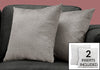 Monarch Specialties I 9273 Pillows, Set Of 2, 18 X 18 Square, Insert Included, Decorative Throw, Accent, Sofa, Couch, Bedroom, Polyester, Hypoallergenic, Grey, Modern - - Mounts For Less