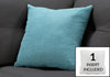 Monarch Specialties I 9288 Pillows, 18 X 18 Square, Insert Included, Decorative Throw, Accent, Sofa, Couch, Bedroom, Polyester, Hypoallergenic, Blue, Modern - - Mounts For Less