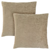 Monarch Specialties I 9297 Pillows, Set Of 2, 18 X 18 Square, Insert Included, Decorative Throw, Accent, Sofa, Couch, Bedroom, Polyester, Hypoallergenic, Beige, Modern - - Mounts For Less